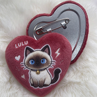 Boutons personnalisés en métal, imprimés numériquement, motifs animaux, boutons Kpop personnalisés, souvenirs en peluche Minky, vente en gros directe d'usine, populaires
