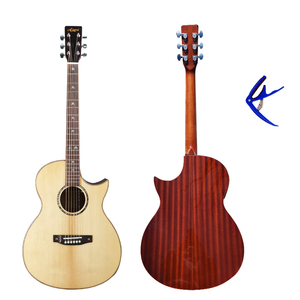 Aiersi מותג OEM מותאם אישית פראק צורת <span class=keywords><strong>40</strong></span> אינץ מוצק למעלה פולק גיטרה - Product Image 1