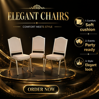 Chaise de banquet empilable moderne rembourrée avec structure métallique pour hôtel, mariage, salle de conférence – Prise en charge de la personnalisation