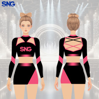 Survêtement de cheerleading pour jeunes filles, uniforme de cheerleading avec strass, tenue de danse pour équipe, veste chaude, vêtements d'entraînement de cheerleading sublimés