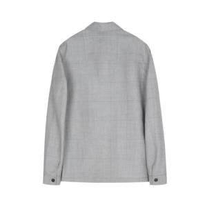 Ensemble coordonné pour <span class=keywords><strong>homme</strong></span>, style smart casual, motif <span class=keywords><strong>pied</strong></span>-<span class=keywords><strong>de</strong></span>-<span class=keywords><strong>poule</strong></span>, veste <span class=keywords><strong>surchemise</strong></span> grise et pantalon cintré, deux pièces - Product Image 2