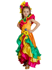 Disfraz de Carnaval de Halloween para Niños al por Mayor, Vestido Tutú de Mardi Gras para Baile Flamenco, Conjunto Festivo de Falda de Mascarada - Product Image 3