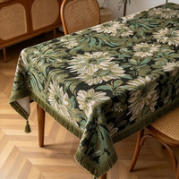 Tissu Jacquard Floral Monet Multi-Options, Tissu Lourd Tissé Large pour Nappe Personnalisée et Décoration de Rideaux