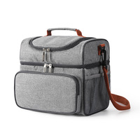 Sac isotherme de pique-nique grande capacité en tissu Oxford, double couche, résistant à l'eau, réutilisable et écologique - ODM/OEM