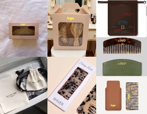 Juego de Peine y Espejo de Bolsillo Portátil con Diseño de Corazón, Llaveros Personalizados de Acrílico Grabado - Product Image 4