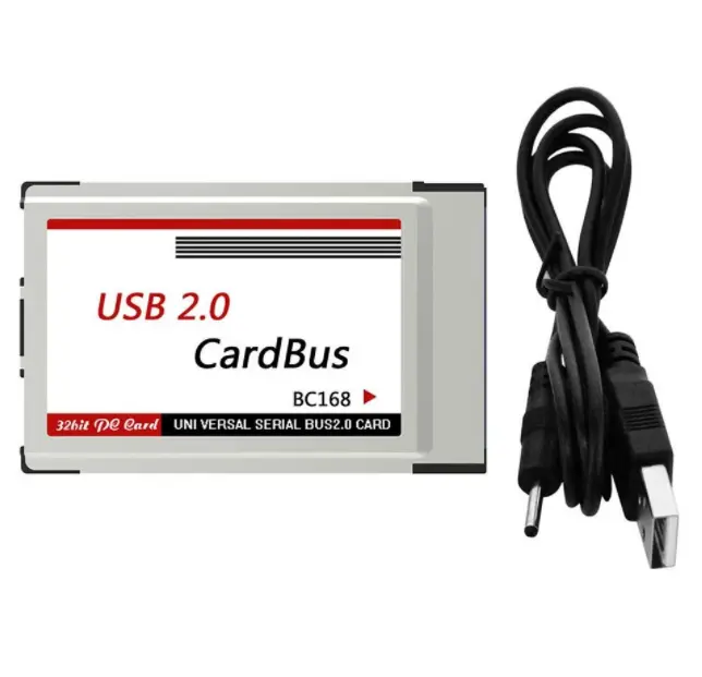 Del computer portatile PCMCIA a USB 2.0 CardBus Convertitore 2 Porte PCI Express Card Adattatore usb 2 Cardbus