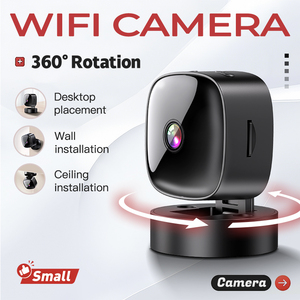 Mini caméra CCTV sans fil compacte S1 avec vision nocturne et connectivité téléphonique rotative, <span class=keywords><strong>appareil</strong></span> intelligent pour <span class=keywords><strong>vlog</strong></span> avec détection de mouvement - Product Image 1