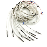 Sensor de Temperatura RTD Pt100/Pt1000 Personalizado de 3 Hilos, Diámetro 4x30mm, con Cable de PTFE, Fabricante