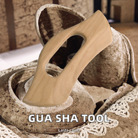 1 pièce Planche de massage Gua Sha en bois avec poignée pour le modelage corporel et la relaxation musculaire