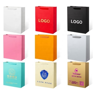 Wholesale Custom <strong>Printed</strong> Art <strong>Paper</strong> Recyclable Luxury Gift <strong>Bags</strong> for Garment &amp; Socks Shopping Packaging <strong>with</strong> Hand Length Handle - Product Image 6