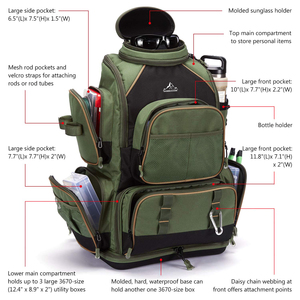 <span class=keywords><strong>Sac</strong></span> tactique personnalisé léger et résistant à l'eau avec porte-<span class=keywords><strong>canne</strong></span> à pêche, housse de protection contre la pluie, <span class=keywords><strong>sac</strong></span> à <span class=keywords><strong>dos</strong></span> pour matériel de pêche, vente en gros - Product Image 5