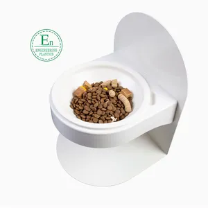 Molde de molde de plástico para alimentação de gatos e animais de estimação, tigela de comida de cachorro com suporte telescópico, luxuoso e personalizado por atacado