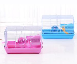 Gabbia Grande per Criceti e Porcellini d'India, Habitat per Piccoli Animali con Ruota per Esercizio, Colore Nero - Product Image 3