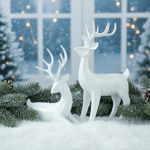 Ornement en résine <span class=keywords><strong>de</strong></span> <span class=keywords><strong>cerf</strong></span> <span class=keywords><strong>de</strong></span> style américain à prix d'usine abordable, décoration intérieure en résine pour salon, entrée, bureau - Product Image 1