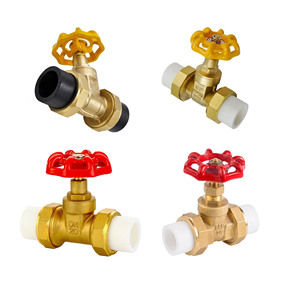 Đồng thau Van cổng PPR đôi Công Đoàn bóng van nữ NPT LPG lng Trung Quốc hơi nhiên liệu cao su áp lực ống van cổng đồng - Product Image 1