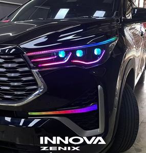 Set LED DRL 12V Personalizzato per Innova Gen 2, Luci Diurne con Occhio d'Angelo 5D, Cornice Sottile, LED WRGB Multicolore - Product Image 6