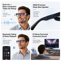 Nouvelles lunettes intelligentes HD 20MP avec caméra, stéréo 3D, IA, Wifi6, traducteur IA GhatGPT, commande vocale, charge rapide