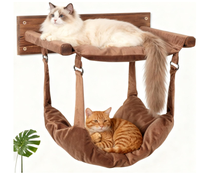 Hamac mural pour chat Chenchen, écologique, double couche, en bois massif, pour dormir, jouer, grimper, se détendre, chaud et confortable, toutes saisons