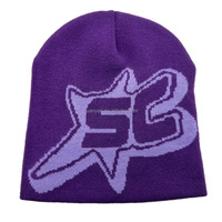2025 automne hiver bonnet avec Logo personnalisé imprimé Jacquard tricot chapeaux unisexe homme femme chapeaux chauds