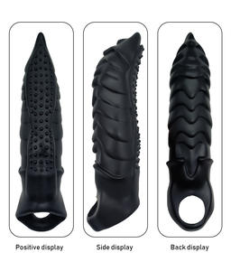 ユニークなオオカミの頭の形のディルドスリーブ、男性の拡大とスタミナトレーナーカップル用大人の大人のおもちゃ - Product Image 6