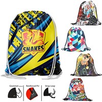 Sac à dos pliable portable avec cordon de serrage, logo personnalisé, polyester 210D, pour l'école, le sport, les voyages en plein air