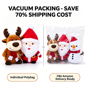 Peluche douce en polyester Père Noël Bonhomme de neige Renne, jouet en peluche, poupée, <span class=keywords><strong>doudou</strong></span> pour fête de Noël et machine d'arcade - Product Image 5