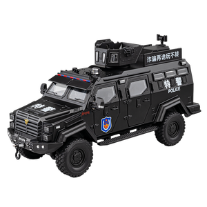 Modèle <span class=keywords><strong>de</strong></span> voiture tout-terrain en alliage moulé sous pression à <span class=keywords><strong>l</strong></span>'échelle 1:24 avec fonction <span class=keywords><strong>de</strong></span> recul, son et lumière, portes ouvrables, piles bouton, cadeau pour enfants - Product Image 2