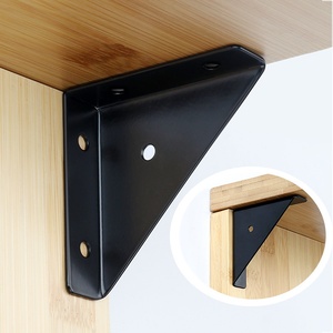 Góc cố định khung sắt treo cho tủ Gia Cố Góc sắt treo hỗ trợ khung tam giác phun đen sơn trắng - Product Image 2