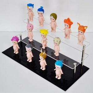 Elevador <span class=keywords><strong>de</strong></span> soporte <span class=keywords><strong>de</strong></span> exhibición <span class=keywords><strong>de</strong></span> acrílico transparente Mini botella muñeca escalera elevador 3 niveles elevador <span class=keywords><strong>de</strong></span> acrílico con fondo negro para figura <span class=keywords><strong>de</strong></span> Perfume <span class=keywords><strong>de</strong></span> comida - Product Image 2