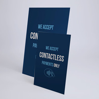 Unit Meja Display PVC Cetak CMYK Bestful Signs untuk Kartu Ucapan