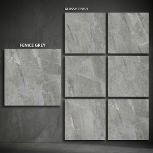 Graphito Dust 800x800mm High Gloss Glazed Porcelain Tiles Dark Grey Designer <b>Flooring</b> Surface - Product Image 4