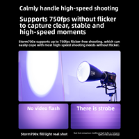 Aputure STORM 700x Lumière d'appoint professionnelle pour film et vidéo 700W, puissance réelle, sortie constante, éclairage couleur réglable froid-chaud