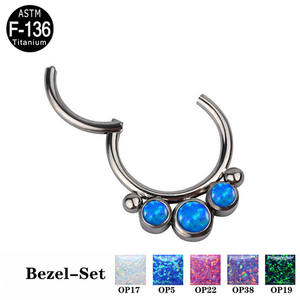 ASTM F136 G23 Titane Bijoux Nez Boucle D'oreille Mamelon Anneaux Nombril Nombril Piercing Femmes Bijoux - Product Image 5