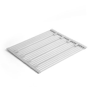 Hot sale grey stainless steel 245mm wide kitchen roll up dish drying rack drainer food drying sink mat