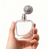Flacon de parfum vide de luxe haut de gamme 100 ml pour homme, en verre avec bouchon à vis, boîte et sac