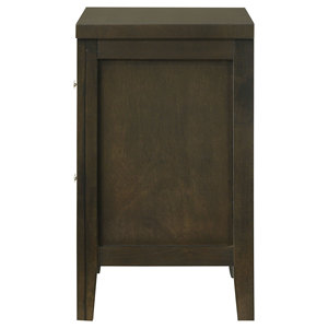 Clement Dark Cocoa <b>2</b>-<b>drawer</b> Nightstand Bedside Table - Product Image 5
