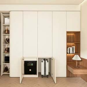 Armario de Dormitorio Principal de Estilo Moderno y Lujoso, Serie Blanco Crema, Tipo de Piso - Product Image 4