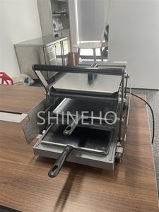 Shineho Grille-pain électrique à steak/pain/<span class=keywords><strong>hambuger</strong></span> en acier inoxydable à 3 couches de bonne qualité avec minuterie et contrôleur pour un usage commercial - Product Image 5