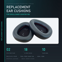 Coussinets d'oreille de remplacement pour casque Skullcandy Aviator 900 en cuir protéiné perforé à clipser – OEM ODM Vente en gros
