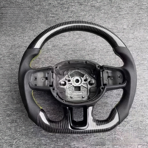 Volant de voiture sport noir pour Volvo <span class=keywords><strong>XC</strong></span> 40 S90 S60 V60 <span class=keywords><strong>V90</strong></span> S40 V40 XC60 XC90, volant en cuir et fibre de carbone - Product Image 3