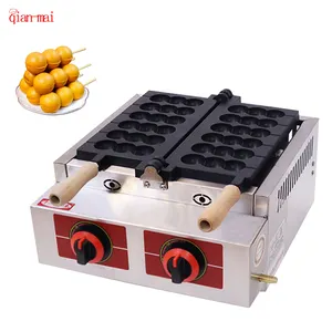 Flame-out Protection Wholesale Gas LPG LNG Non-Stick 3 Ball Waffle Machine Skewer Round Ball Hot dog Mini 6 Stick Waffle Maker