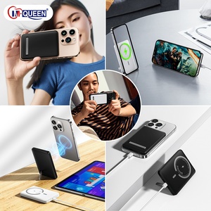 Customizable Portable 5000mAh/10000mAh Mini Magnetic <b>Wireless</b> Power Bank OEM Mobile Charger Aluminum Personalizable Travel - Product Image 6