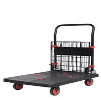 Carretilla Portátil de 150 kg, Carro de Plataforma Rodante de Cuatro Ruedas con Marco de Acero y Plástico, Herramienta de Almacenamiento Industrial OEM