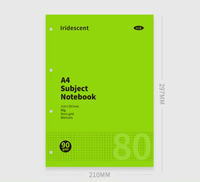 Couverture en papier d'impression personnalisée bloc-notes étudiant 5MM grille ligne cahiers d'exercices A4 couverture souple Composition sujet cahier avec 3 trous