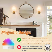 Lampe murale en tissu LED rechargeable avec télécommande sans fil et commande tactile, applique murale à intensité variable, lampe murale de luxe à piles