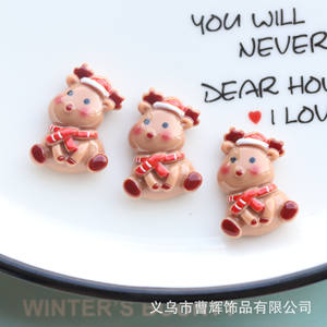 Fábrica nuevos accesorios de adorno de Navidad resina árbol de Navidad Santa Claus muñeco de nieve DIY materiales hechos a mano - Product Image 3