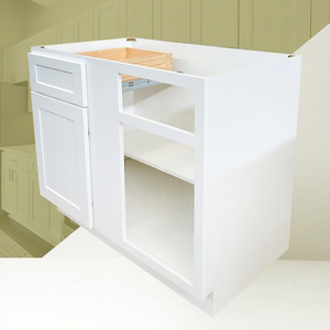 Prêt à expédier Armoire de base d'angle aveugle de 36/42 pouces Armoires de cuisine en bois blanc américain standard pour rénovation d'appartement américain - Product Image 1