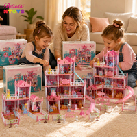 Maison de poupée 3D Belinda pour filles, jeu d'imitation, villa de poupée à construire soi-même, meubles miniatures, accessoires, ensemble de jouets cadeaux pour enfants