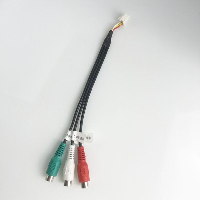 Car Stereo Receiver Radio RCA Output Automotive Wiring Harness 4 Pin Connector Cable With RCA Plug RCA Stereo Audio Video Cable