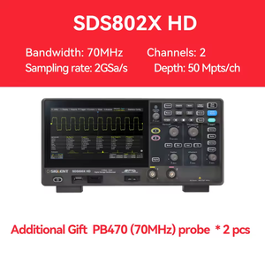 Osciloscopios de Superfosforo de 2 Canales Serie Siglent SDS802X HD/SDS812X HD/SDS822X HD, Ancho de Banda de 70MHz-200MHz - Product Image 1